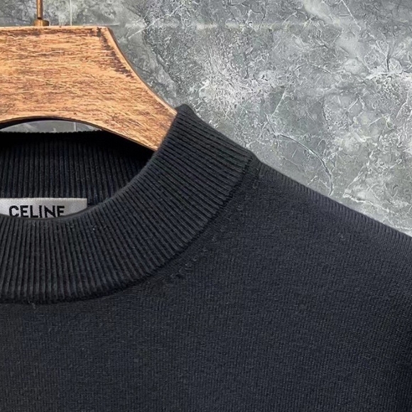 Celine classic logo letters semi -high -neck sweater - Picture 5 of 9
